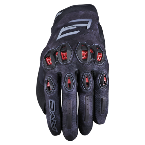 Five - Stunt Evo 2 Camo/Black/Red Gloves