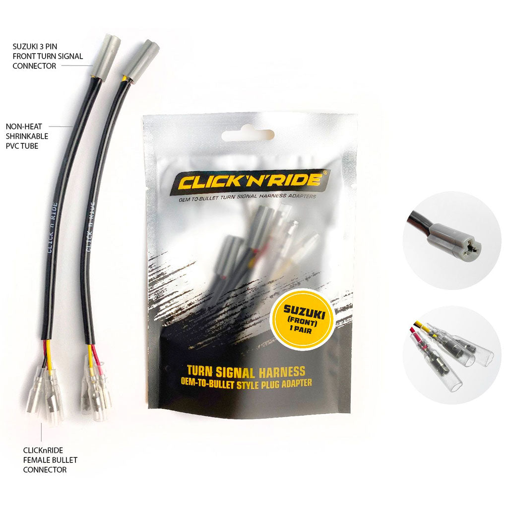 Click N Ride - Suzuki 3 Pin Front Harness Converters