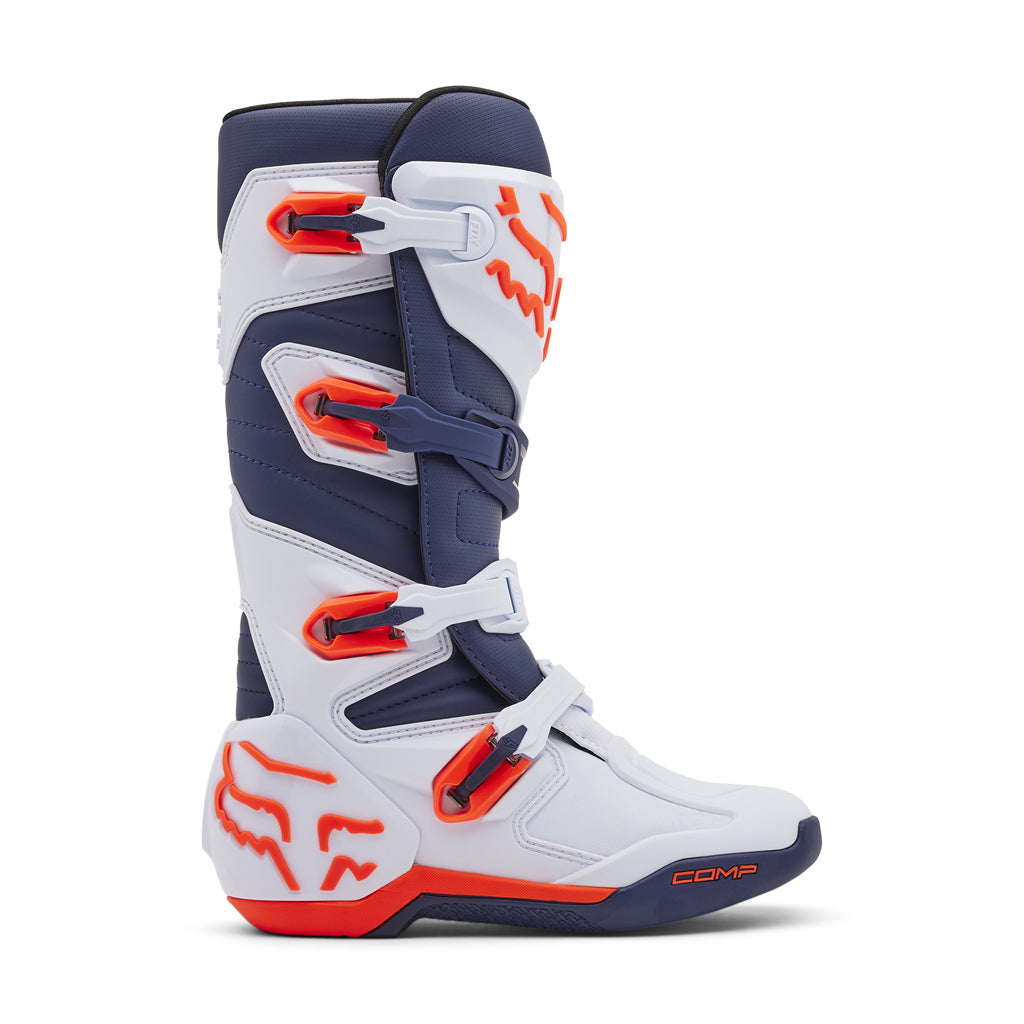 Fox - Comp White Navy MX Boots