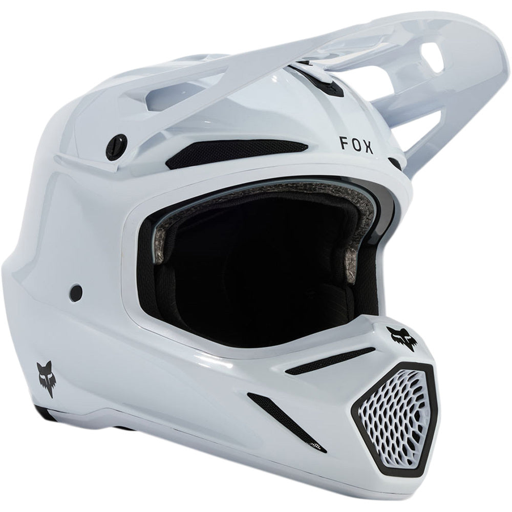 Fox - 2025 V3 RS White Carbon Solid Helmet