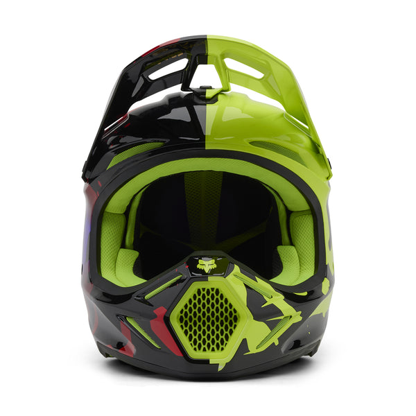 Fox - 2025 V3 Flo Yellow Throttle Helmet