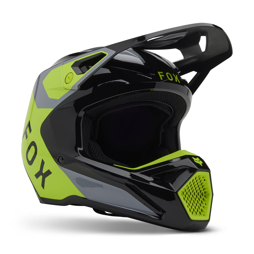 Fox - V1 Grey/Yellow Lean Helmet