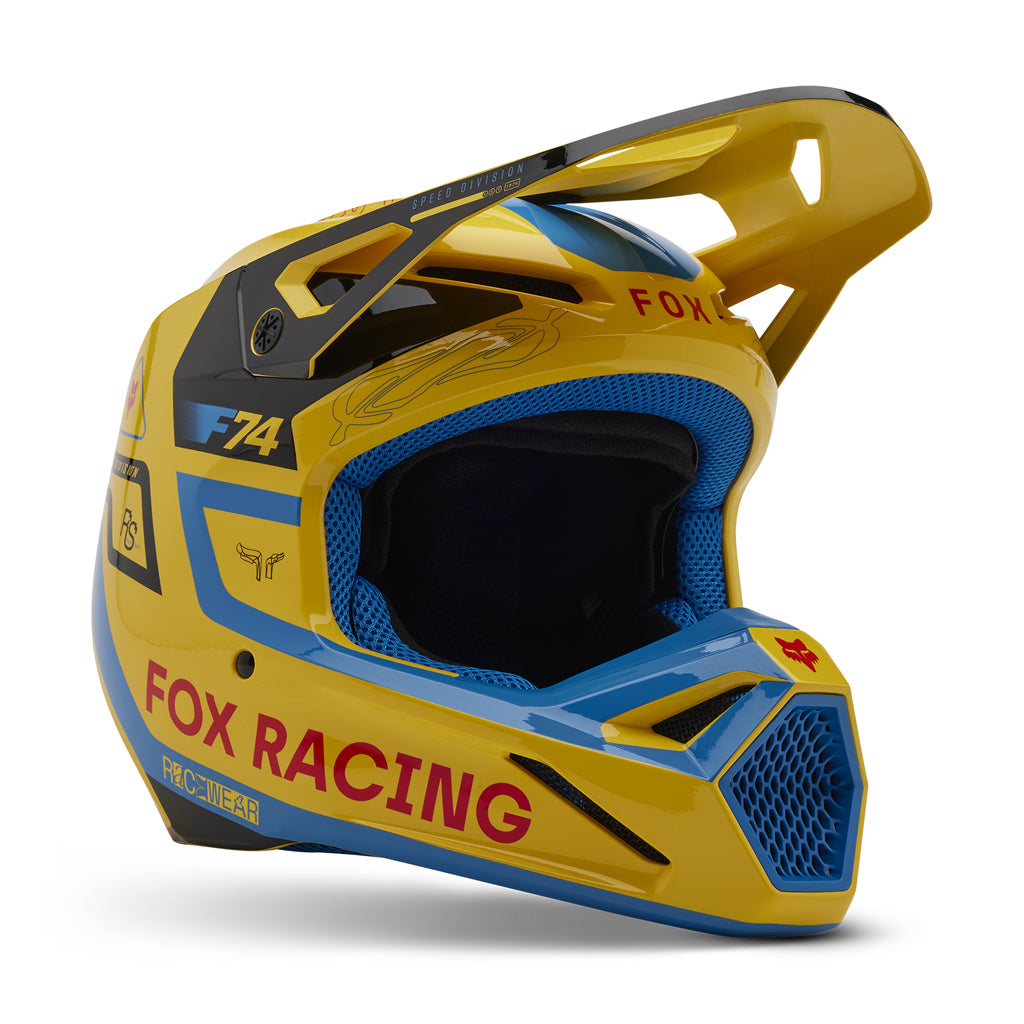 Fox - V1 Race Spec Purple Yellow Helmet