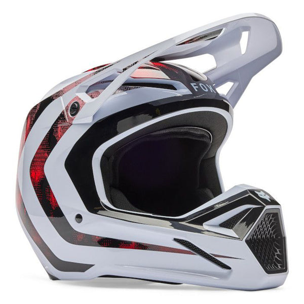Fox - 2026 V1 Kairos White/Flo Red Helmet