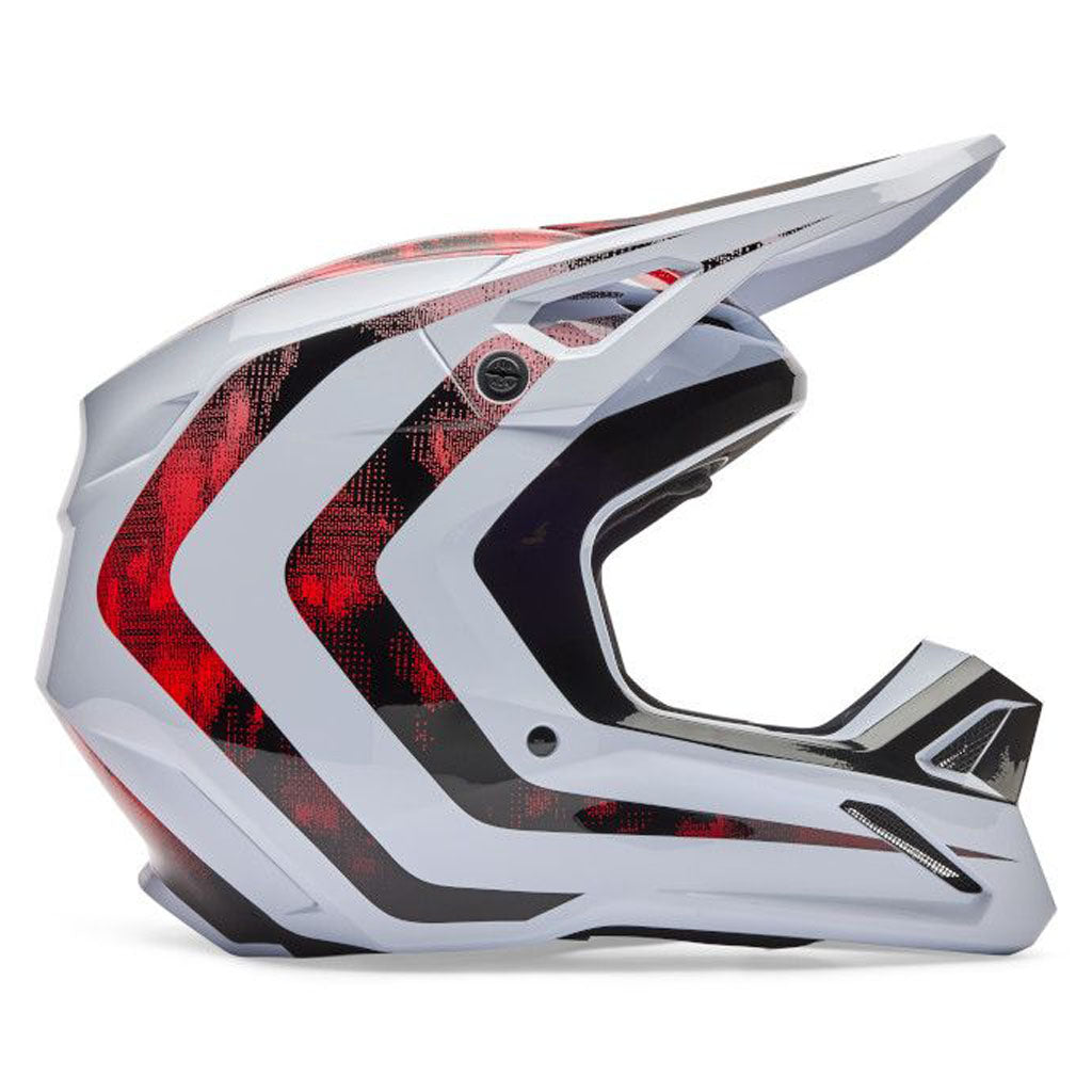 Fox - 2026 V1 Kairos White/Flo Red Helmet