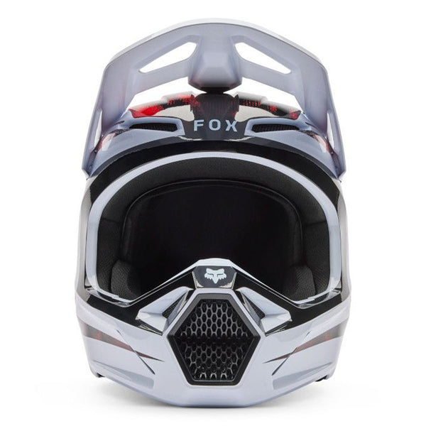 Fox - 2026 V1 Kairos White/Flo Red Helmet
