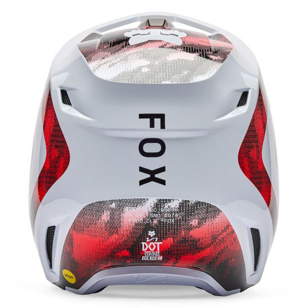 Fox - 2026 V1 Kairos White/Flo Red Helmet