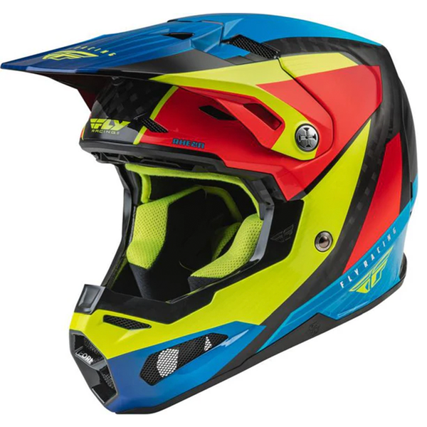 Fly Racing - Formula Carbon Prime Yellow/Blue/Red Helmet