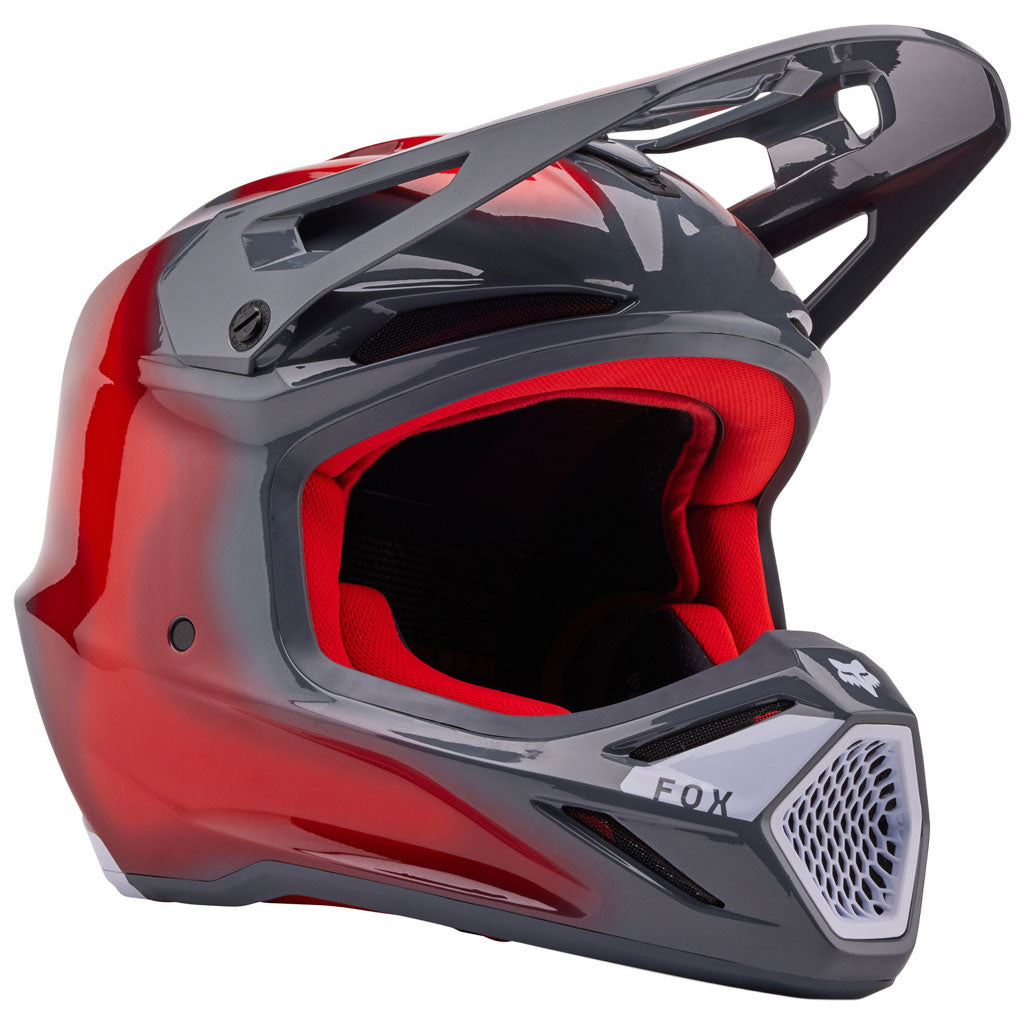 Fox - 2024 V3 Volatile Grey/Red Helmet