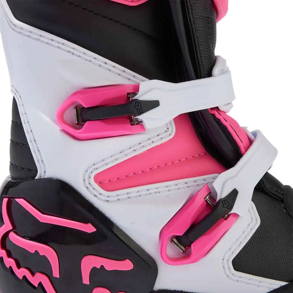 Fox - 2025 Womens Comp Black/White/Pink Mx Boots
