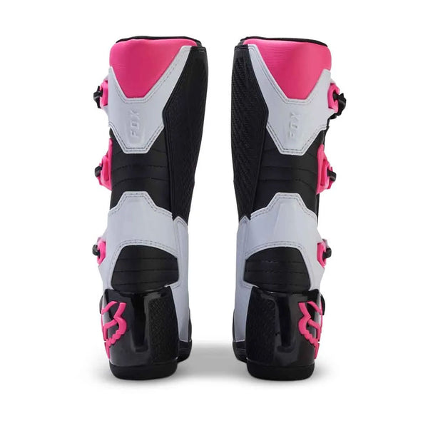 Fox - 2025 Womens Comp Black/White/Pink Mx Boots