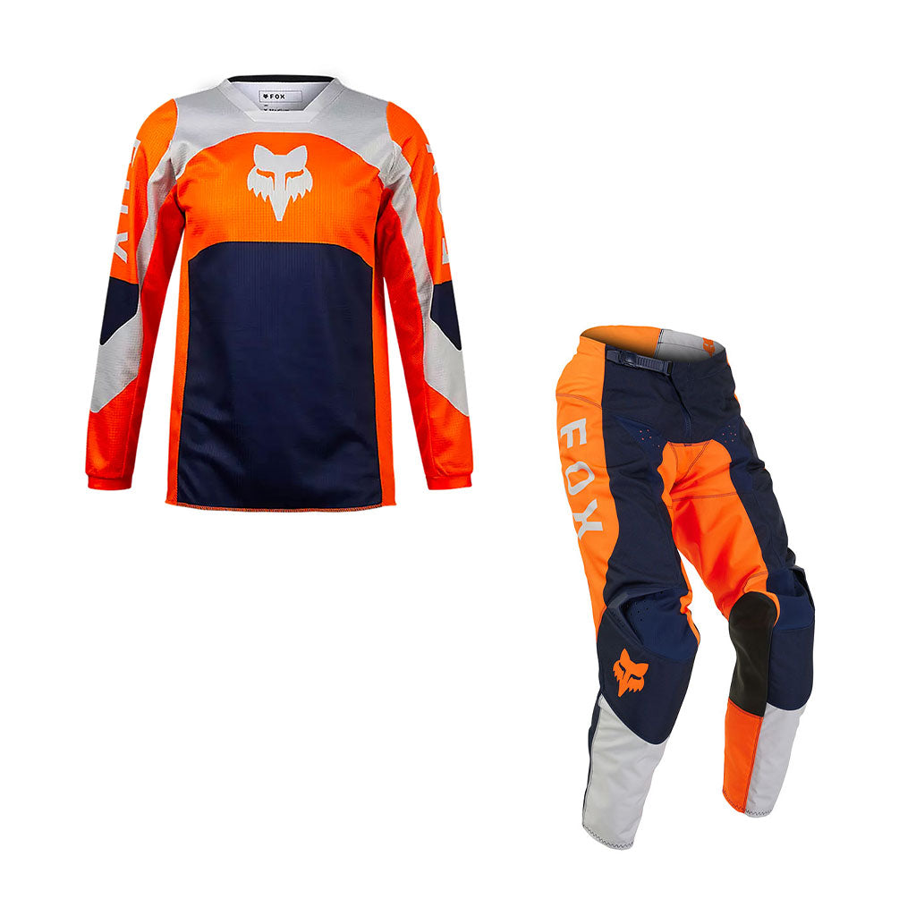 Fox 2024 Youth 180 Nitro Orange/Black MX Combo AMA Warehouse