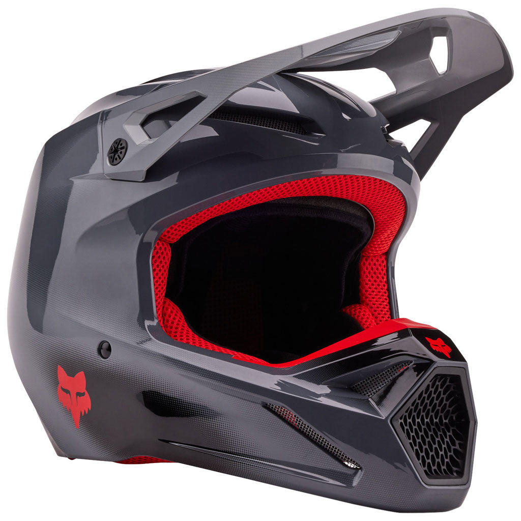 Fox - 2024 V1 Interfere Grey/Red Helmet