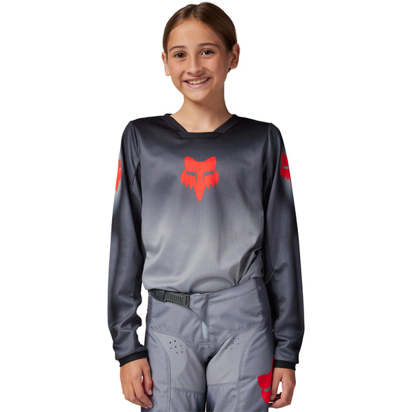 Fox - 180 Youth Interfere Grey Red Jersey - YS