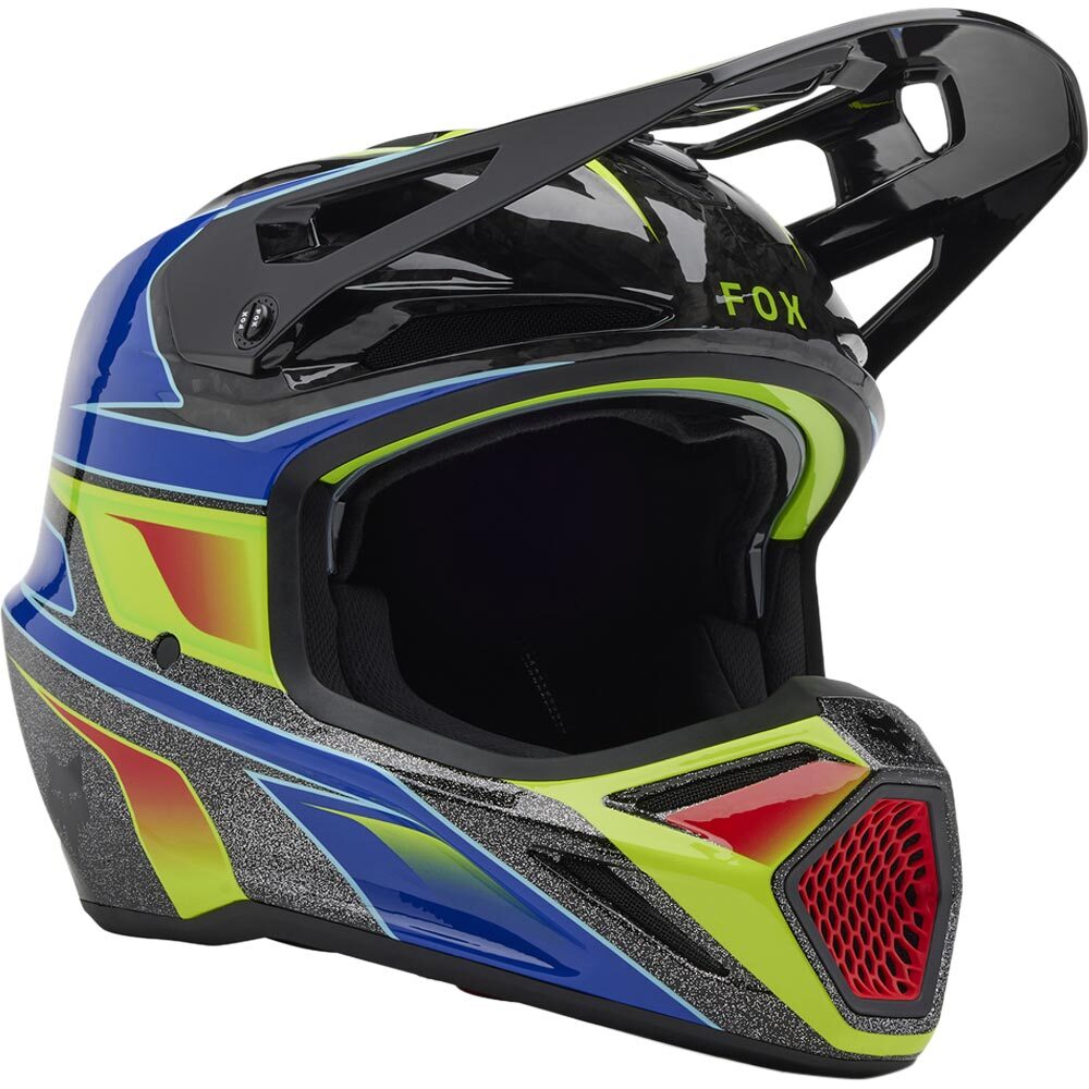 Fox - 2025 V3 RS Acric Black/Blue/Yellow Helmet