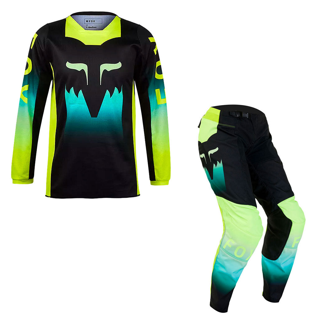 Fox - 2024 Youth Girls 180 Flora Black/Yellow MX Combo