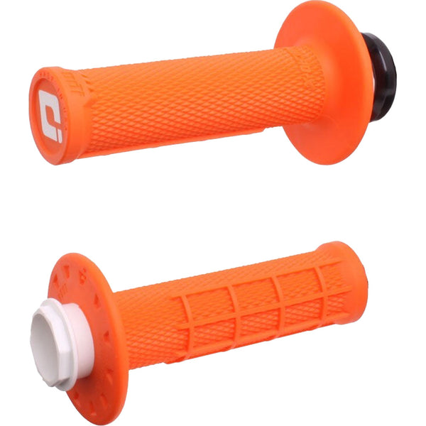 ODI - Micro-X Half Waffle Orange Lock On Grips