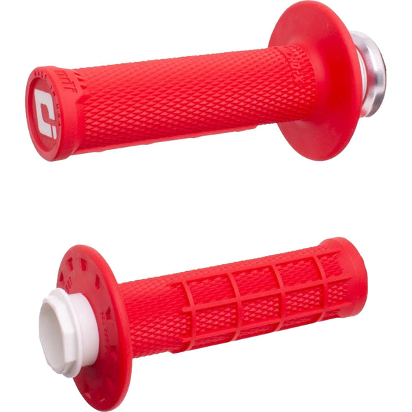 ODI - Micro-X Half Waffle Red Lock On Grips