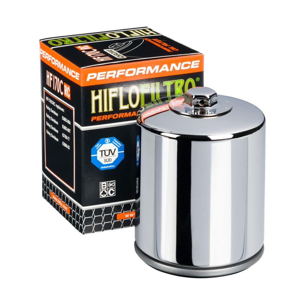 HiFlo - Chrome Oil Filter HF170CRC With Nut