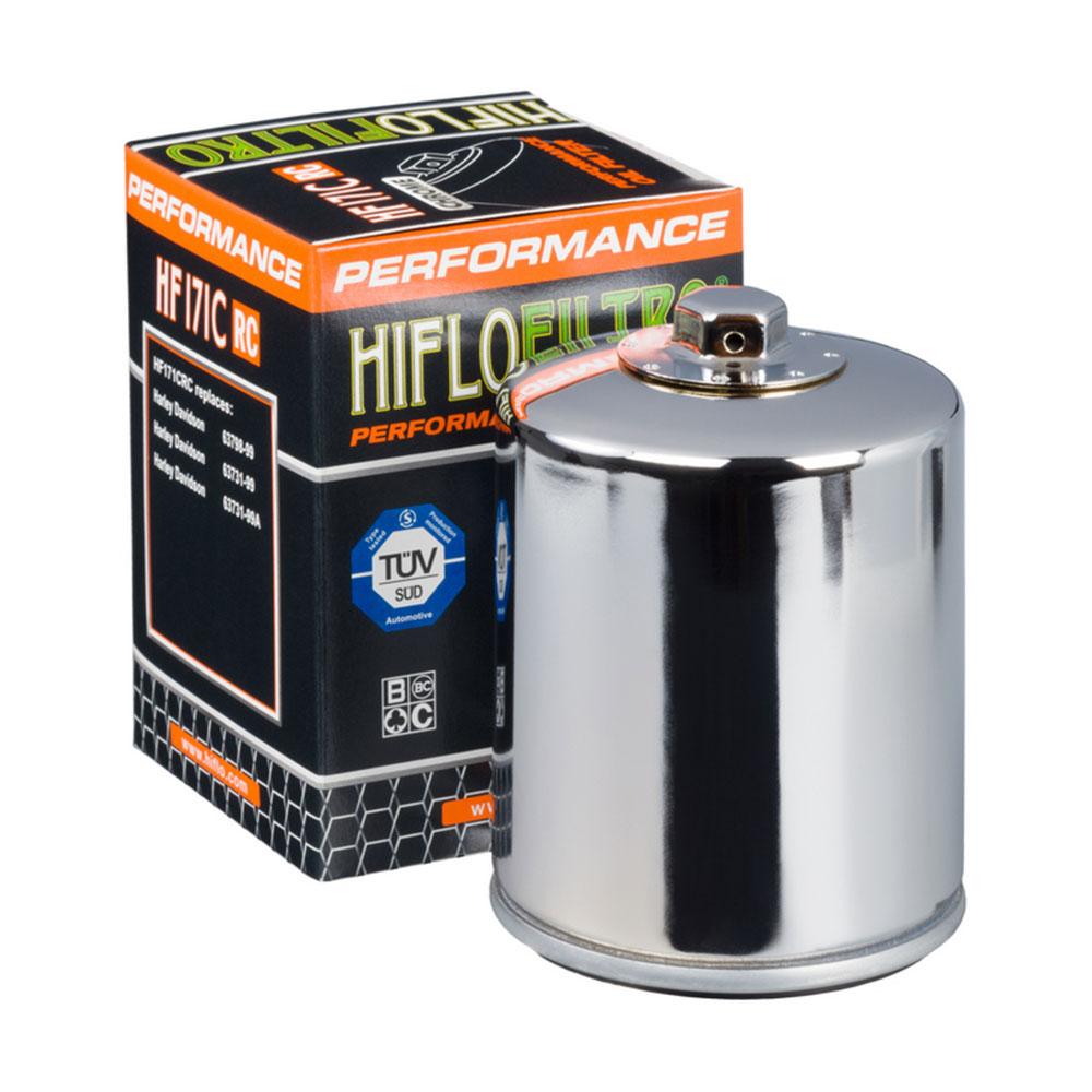 HiFlo - Chrome Oil Filter HF171CRC With Nut