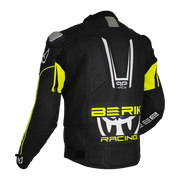 Berik - Apex Black/Flo Yellow leather Jacket