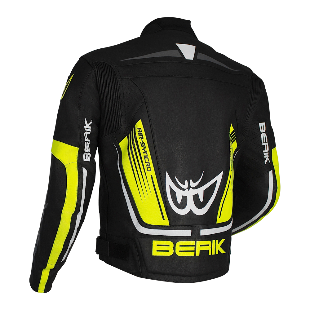 Berik - Strada Black/Yellow Leather Jacket
