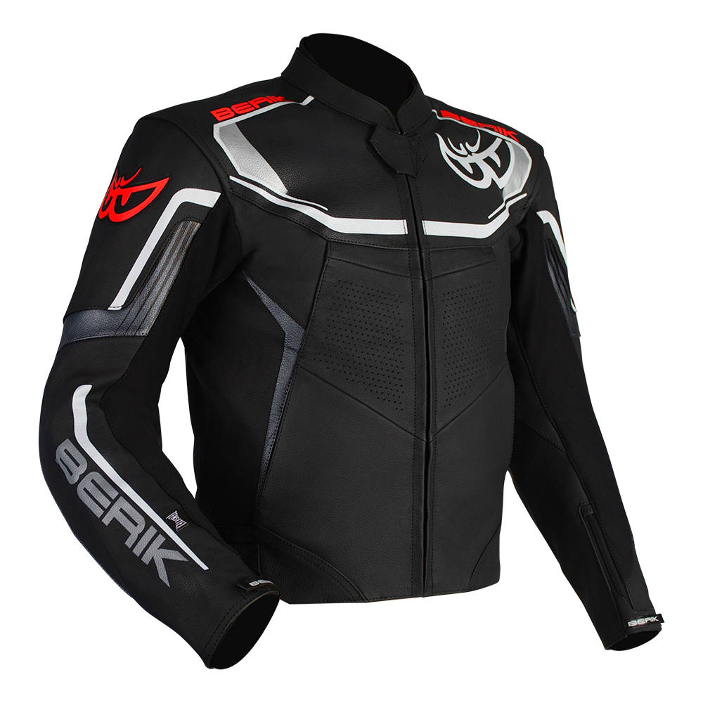 Berik - Strada Black/White Leather Jacket