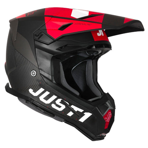 Just1 - J22 Youth Adrenaline Black/Red Carbon Helmet