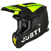 Just1 - J22 Youth Adrenaline Black/Yellow Carbon Helmet