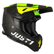 Just1 - J22 Youth Adrenaline Black/Yellow Carbon Helmet