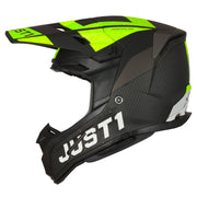 Just1 - J22 Youth Adrenaline Black/Yellow Carbon Helmet