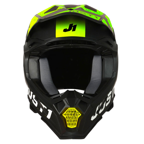 Just1 - J22 Youth Adrenaline Black/Yellow Carbon Helmet