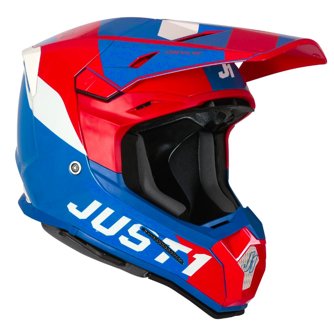 Just1 - J22 Youth Adrenaline Red/Blue/White Carbon Helmet