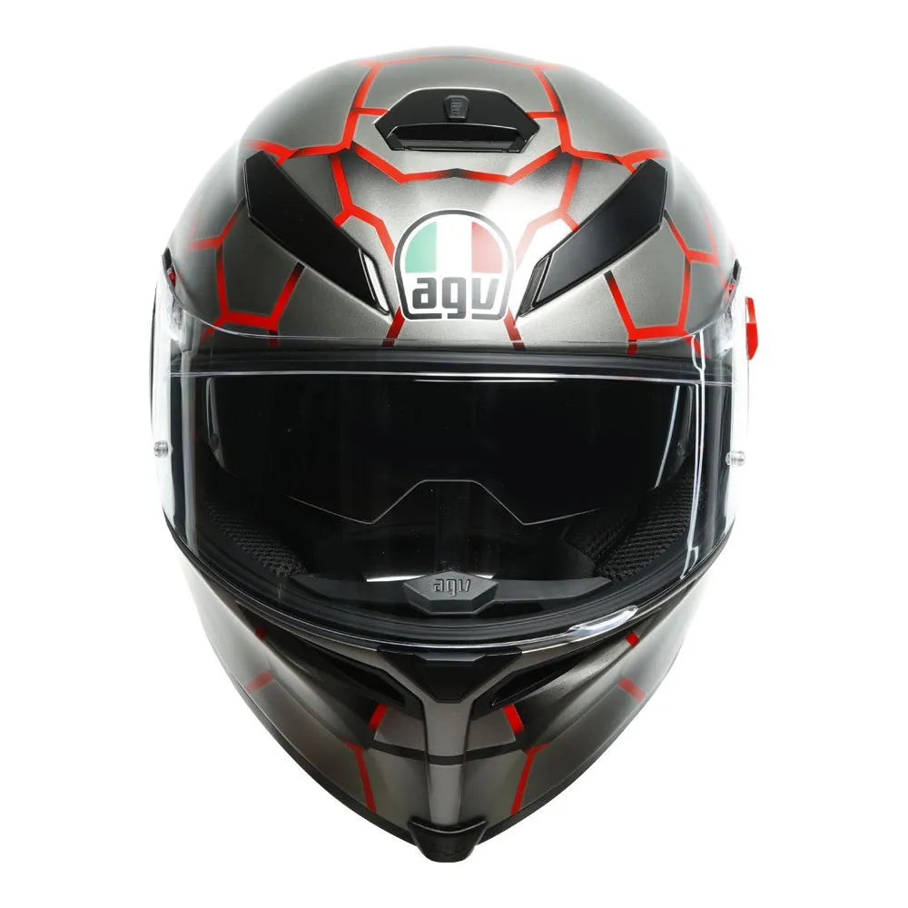 AGV - K5 S Vulcanum Grey/Red Helmet