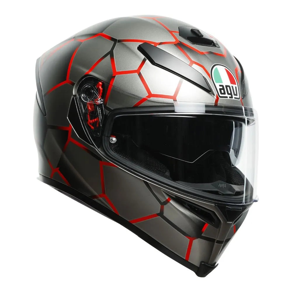 AGV - K5 S Vulcanum Grey/Red Helmet