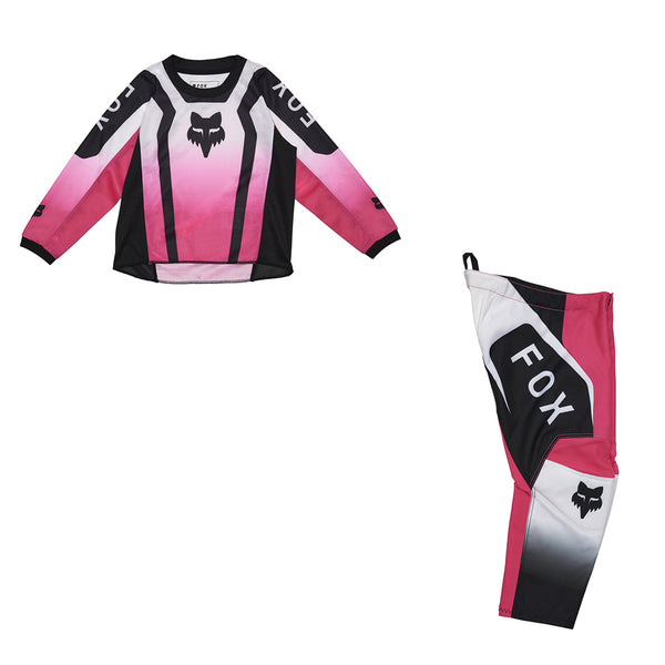 Fox - 2025 Kids Girls 180 Lean Black Pink MX Combo