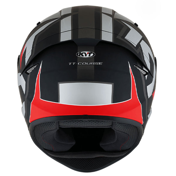 KYT - TT Course Electron Grey/Red Helmet