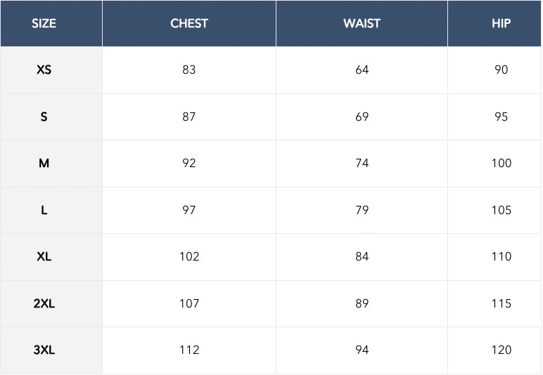 Knox - Womens Action Pro Armoured Shirt MK2 Size Guide