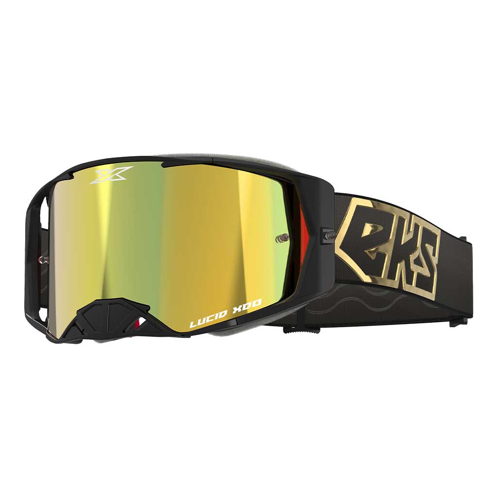 EKS - Lucid Black/Gold Mirrored Lens Goggle