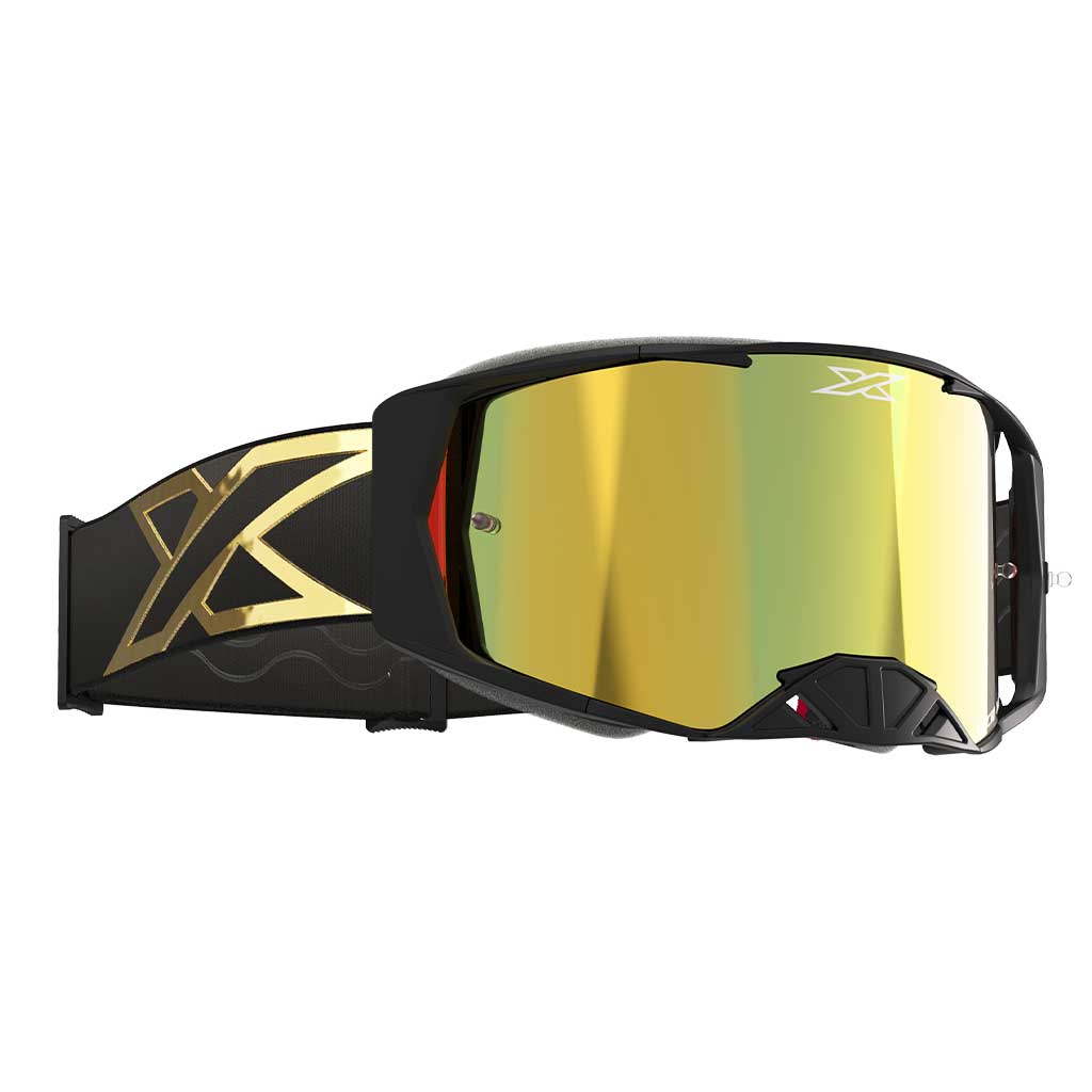 EKS - Lucid Black/Gold Mirrored Lens Goggle