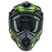 Nitro - MX760 Satin Black/Fluro Green Helmet