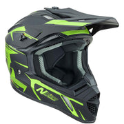 Nitro - MX760 Satin Black/Fluro Green Helmet