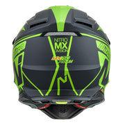 Nitro - MX760 Satin Black/Fluro Green Helmet