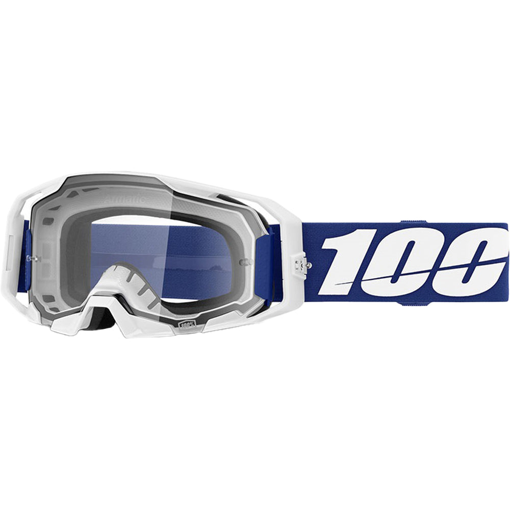100% - Armatic Blue/White Clear Lens Goggle