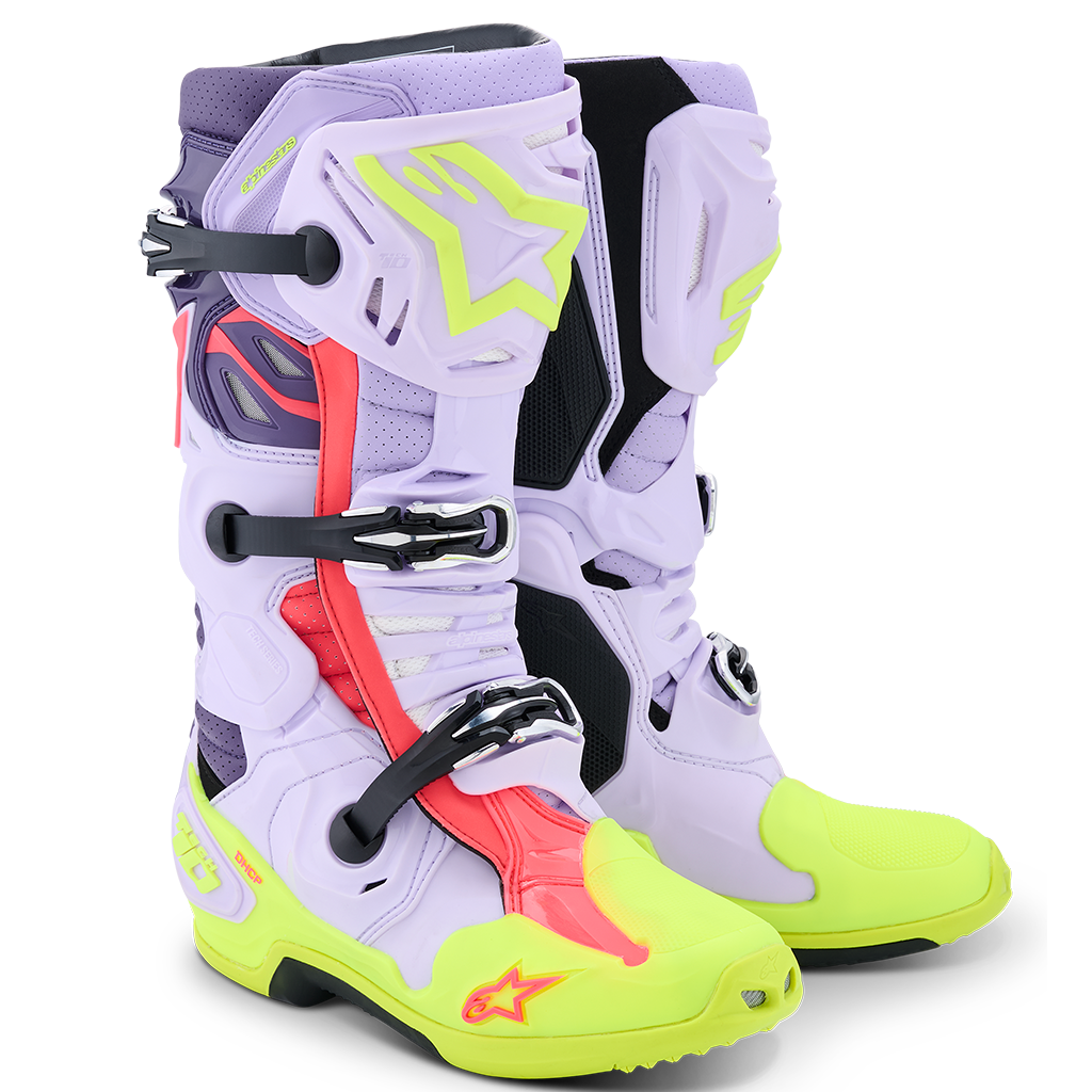Alpinestars - 2026 Tech 10 Supervented Purple/Yellow/Pink MX Boots