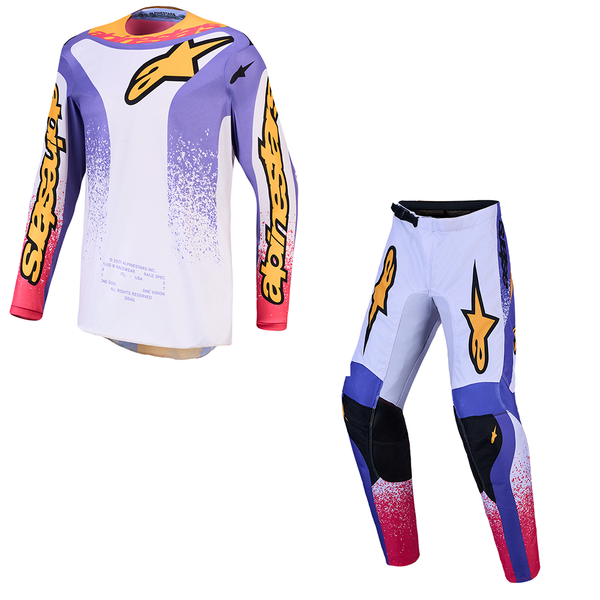 Alpinestars - 2027 Youth Fluid Drag Lilac/Blue/Gold Mx Combos