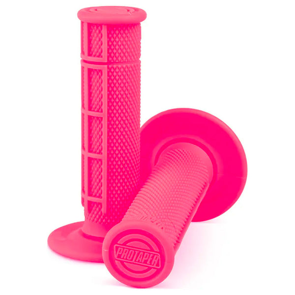 Pink Grip Pro Taper - 1/2 Waffle Neon Pink Grips - AMA Warehouse