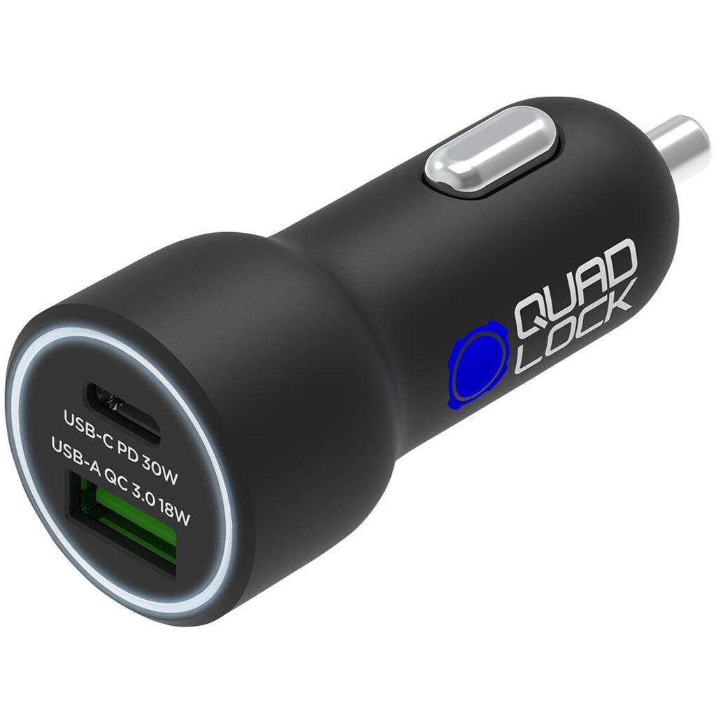 Quad Lock - 48W Dual USB 12v Car Charger