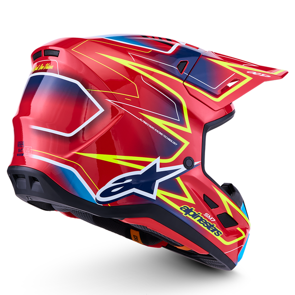 Alpinestars - SM7 Cast Red/Yellow/Blue Helmet