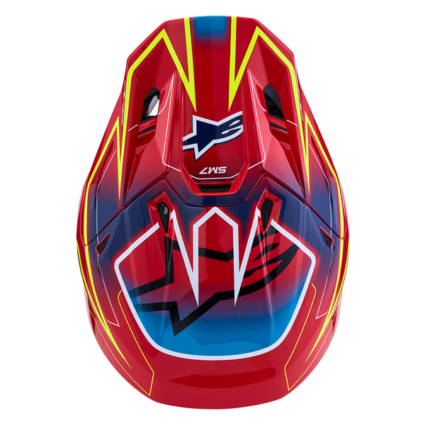 Alpinestars - SM7 Cast Red/Yellow/Blue Helmet